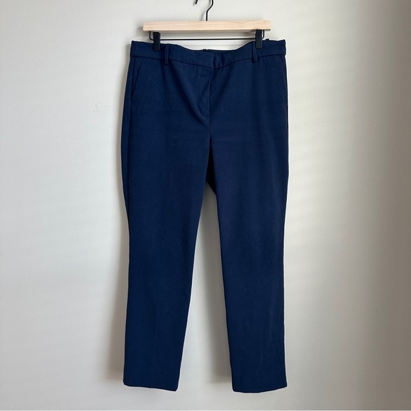 J. Crew Ruby Crop Pant Women’s Size 14 Navy Blue Slim Fit Dress Pants - Picture 2 of 9